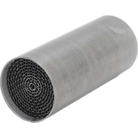 Pot d'échappement de moto avec catalyseur en acier inoxydable, silencieux central avant universel, 42 x 100 mm / 1,65 x 3,93 pouces (1/5)