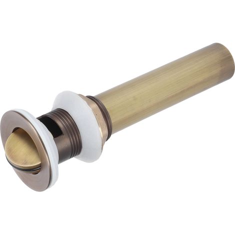 Bouchon de vidange anti-débordement pour lavabo de salle de bain, accessoire de style antique (clapet perforé) (1/5)