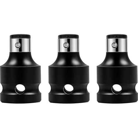 3PCS Adaptateurs D'embouts Pour Clé à Chocs, 1/2 à 1/4, Adaptateur Douille Pour Outils Manuels Adaptateur 1/4 1/2 Pour D-ouille A Choc 1/2 Pouce Avec Racc Conversion Embout D-ouille Visseuse (1/5)