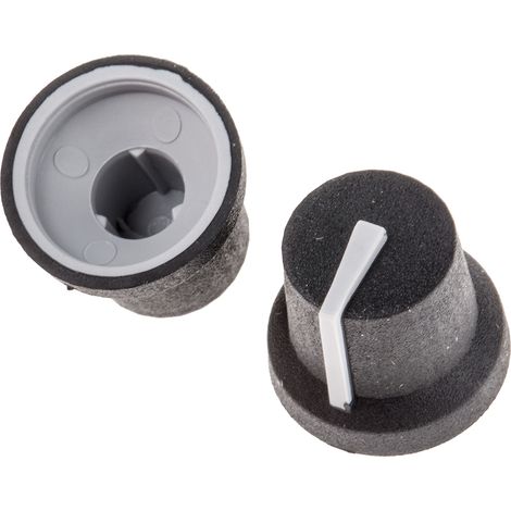 Bouton de potentiomètre RS PRO, Axe de 6mm, Diamètre de 16.8mm, Enfichable