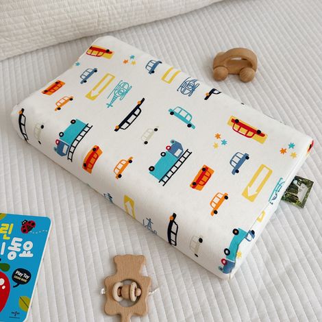 Oreiller pour enfant en latex naturel, oreiller de couchage, housse de coussin amovible en coton lavable incluse, oreiller pour tout-petit, oreiller de sieste pour enfants, unisexe pour garçons et fil (1/3)