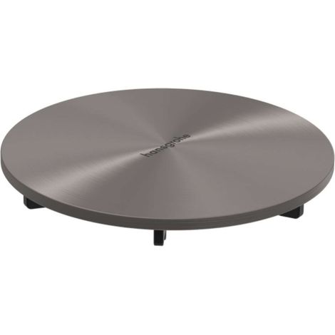 Hansgrohe RainDrain Staro - Tapa de desagüe para juego de desagüe de ducha, cromo negro cepillado 60058340