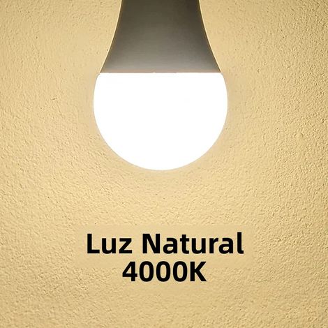 Ampoule LED (lumière naturelle 15W, culot à vis E14), 220V, adaptée à l'éclairage quotidien du salon. (1/5)