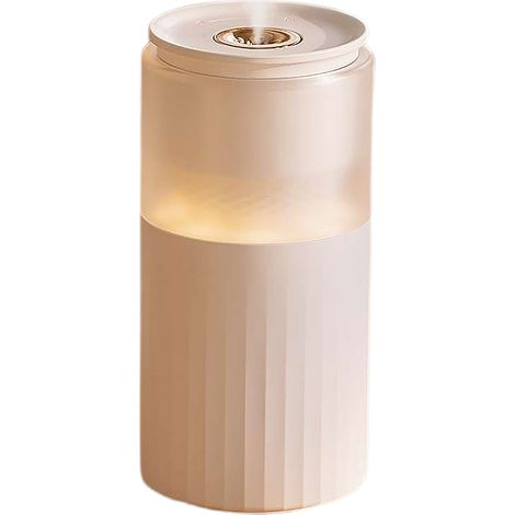 Mini humidificador con batería, blanco, potente pulverizador de niebla para oficina, dormitorio y coche. (1/5)