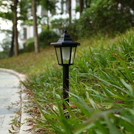 Lampadaire Solaire - 2 Unités - 18,5 Pouces - Capteur Crépusculaire Automatique - Étanche IP65 - Pour Jardin, Terrasse, Allée (1/5)