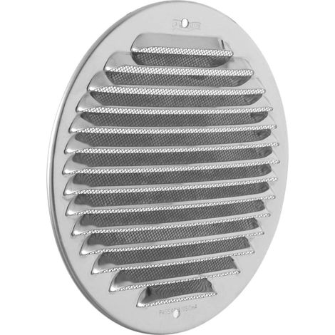 La Ventilazione GINT160R Griglia Tonda in Acciaio da sovrapporre con Rete antisetto, Inox 430, ø 175 mm (1/5)