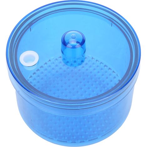 Boîte de nettoyage pour forets dentaires, boîte de trempage pour forets dentaires, boîte ronde, fournitures dentaires, bleu transparent. (1/5)