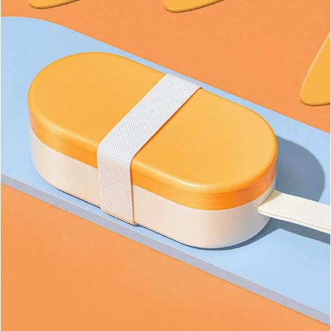 Gourde 2 en 1 pour animaux - Gobelet de voyage pour chiens - Gourdes - Chiens - Gamelle pour chien - Gourde anti-fuite pour animaux - Gamelle pour croquettes - 550 ml - Couleur orange - PET/silicone (1/2)