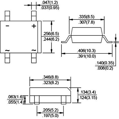Pont redresseur DB107S 1000V, lot de 10 pièces, pont en silicium pour circuits électroniques, haute tension et courant. (1/5)
