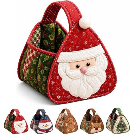 Beyamis Sac à main matelassé à faire soi-même avec un personnage de Noël, Père Noël (1/5)