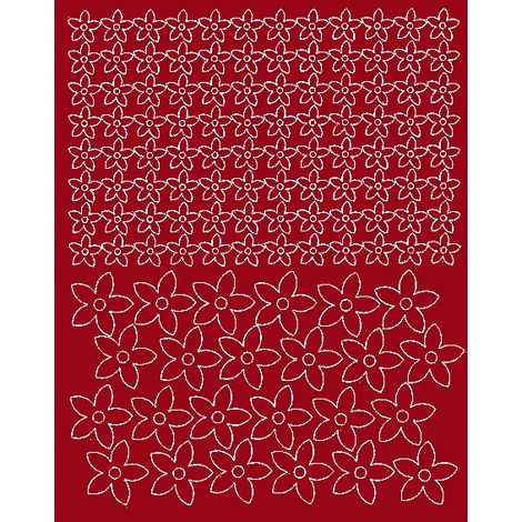 Autocollants floraux pour casque de vélo, 120 pièces, rouge foncé mat