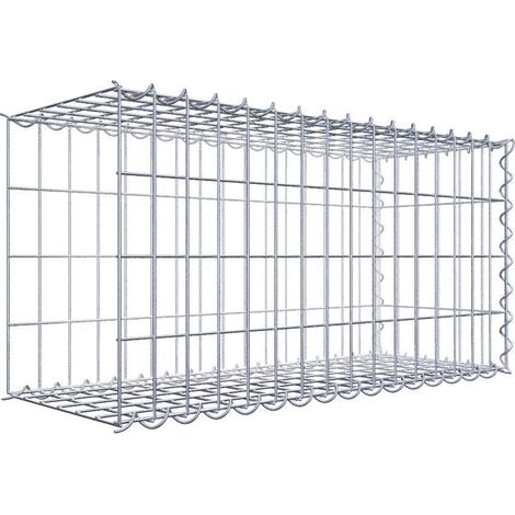 Gabiondeco - Gabion - Element de prolongation en longueur 80 cm x 40 cm x 30 cm (L x H x P). maille 5 x 10 cm. Spirale. Avert.: il manque une grille - Made in Germany (1/5)