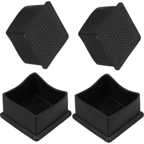 Embouts de pieds de chaise carrés 50 x 50 mm en PVC et caoutchouc (1/5)