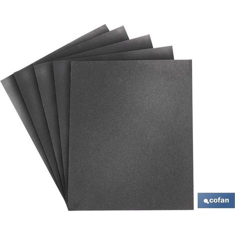 Papier de verre grain 2000 pour ponçage à sec ou à l'eau, 230 x 280 mm, pour finitions fines sur tôles