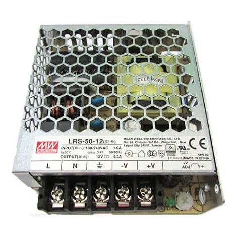 ALIMENTATORE CV 50W 4,2A LRS-50-12 TRASFORMATORE DA AC 220V A DC 12V