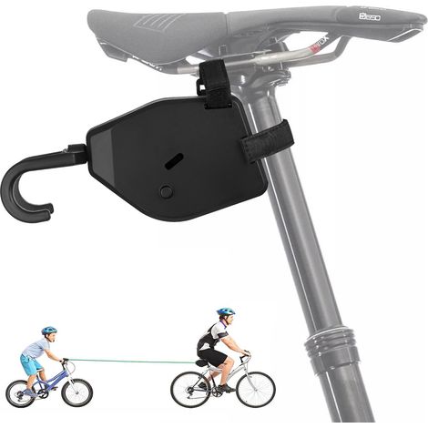 Corde de Remorquage Vélo Enfant 2,5m, Compatible Universel, Enroulement Automatique, Facile à Tirer en Montée, Sûr et Stable, pour Vélos de Ville, E-Bikes (1/5)