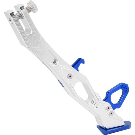 Support moto en alliage d'aluminium, pied de parking tripode latéral, béquille stabilisatrice B05026 (Bleu) (1/5)