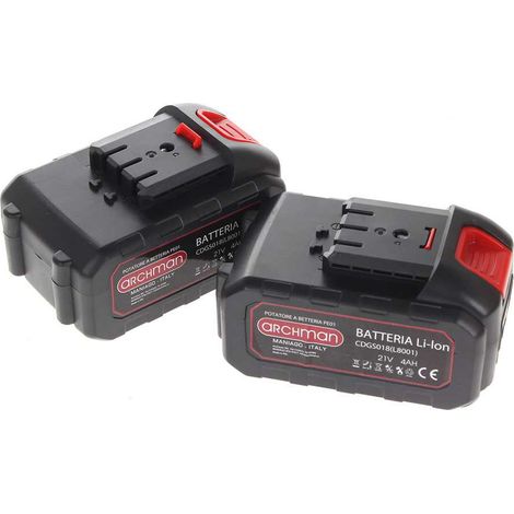 BATTERIA RICARICABILE 21V 4Ah RICAMBIO PER POTATORE A BATTERIA PE01 1PZ ARCHMAN
