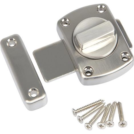 Chiusura per porta in lega di zinco con viti, chiusura di sicurezza, serrature, gancio di chiusura per casa, bagno, camera da letto, sicurezza del WC, chiusura piccola (1/4)
