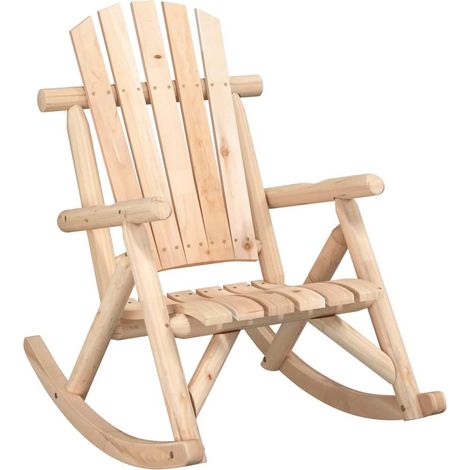 Garten-Schaukelstuhl 69x96x101 cm Massivholz Fichte vidaXL (1/5)