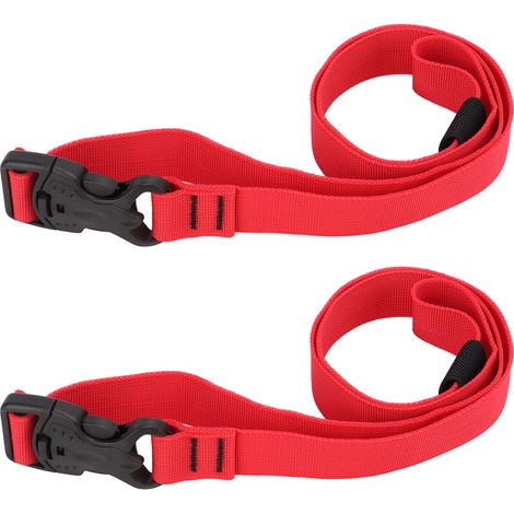 2-teiliger, verstellbarer Gepäckgurt mit Schnellverschluss und Tragegriffen für Outdoor-Camping, 1,5 m / 59 Zoll (1/5)