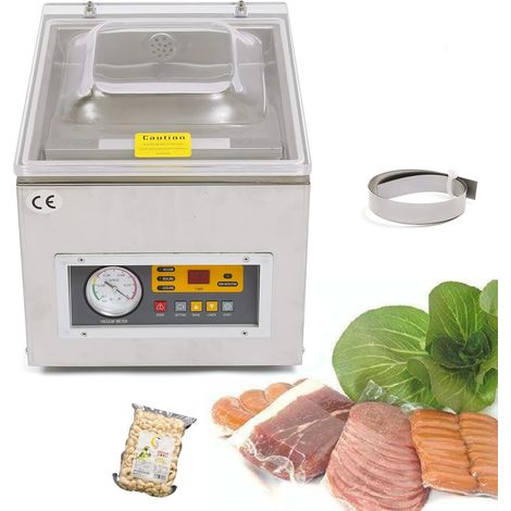 Senderpick – Machine à sceller sous vide industrielle 120W – Acier inoxydable – Joint de 260mm – Vitesse d'emballage 1-4 pcs/min – Pour aliments et produits médicaux