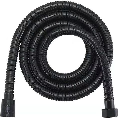Manguera de repuesto de acero inoxidable, compatible con varios cabezales de ducha, pieza de repuesto universal. (1,5 metros, 1 unidad, color negro) (1/5)