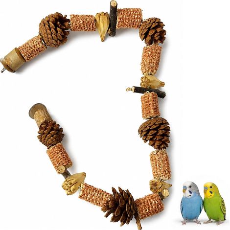 Bird Toys, 80cm Natural Solid Wood Parrot Toy Parrot Perch Parrot Bird Cage Accessory Perch for Parrots, Finches, Parakeets, Cockatiels (1/5)