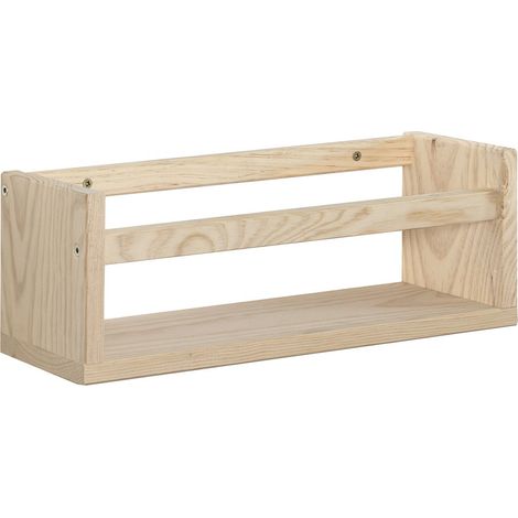 Estantería de pared de pino macizo - L40 x H15 cm (1/5)