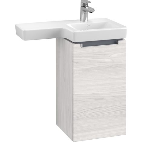 Meubles sous vasque, 350 x 620 x 335 mm, modèle suspendu, En bois Glossy White
