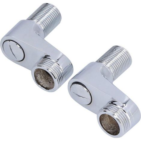 Bras Pivotant - Adaptateur Robinet Douche G1/2 Pouces à G3/4 Pouces - Fixation Murale pour Bras de Douche - Laiton et Acier Inoxydable 304 - 1 Pièce (1/5)