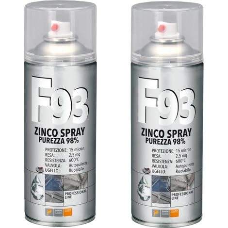 2 X Faren F93 Zinco Spray zincante a freddo 98% purezza 400 ML (1/5)