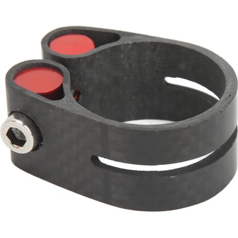 Schwarze Sattelklemme aus Carbonfaser für Rennräder und Mountainbikes – 27,2 mm / 1,07 Zoll (1/5)