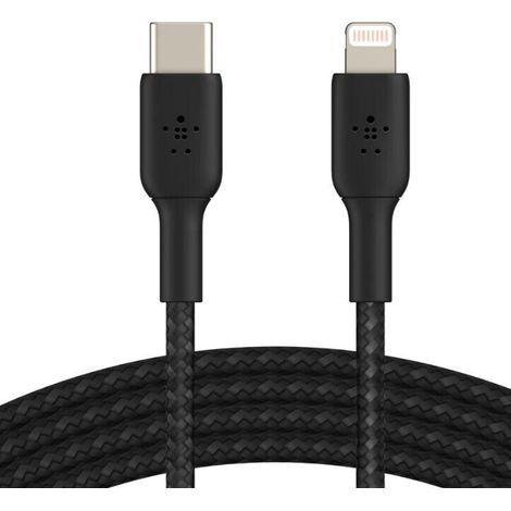 Cable USB C a Lightning 20W 2 M Negro (1/5)