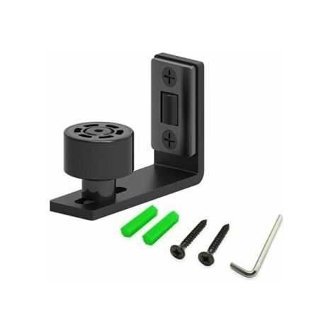 Ajustable Guide de Plancher Noir Guide Inférieur Pour Porte en Bois Coulissante Mur / porte
