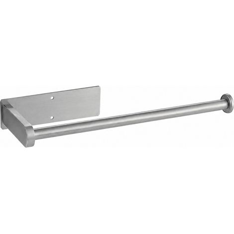 Porte-essuie-tout en acier inoxydable, fixation sans perçage sur meuble, porte-serviettes de cuisine, argent brossé (1/5)
