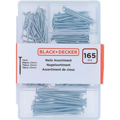 Surtido de Clavos 165 Piezas Black+Decker