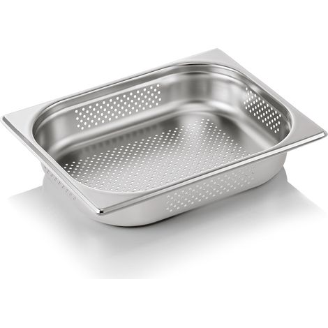 Bac inox perforé fond et côtés GN 1/2 H 65 mm 4 ltr GN CORE - Was Germany