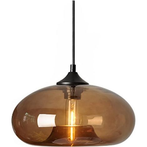 Lámpara de techo industrial vintage AIDUCHO con casquillo E27, iluminación de techo colorida (marrón) (1/5)