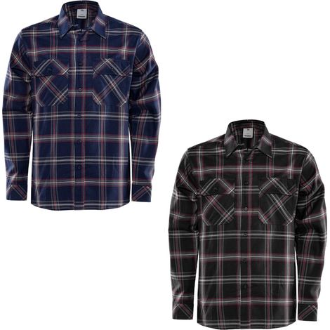 Camicia da lavoro in flanella Fristads 7421 MSF - M - Blu