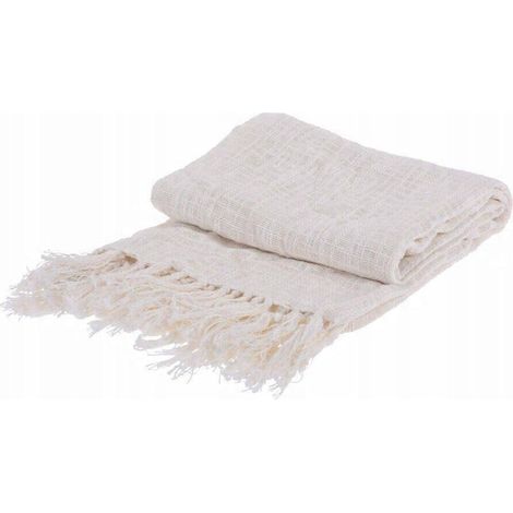 Home Styling Collection Cubrecanapé marfil 130 x 170 cm algodón