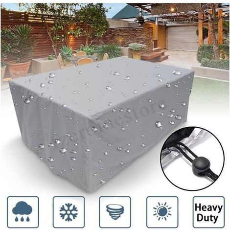 Housse Salon Jardin 100x100x85cm - Imperméable 210D Oxford - Anti UV - Cordon Serrage - Exterieur (1/4)