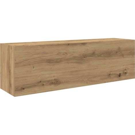 Mobiletto da bagno a parete pratico e di design 100 x 25 x 30 cm mobile multifunzionale in legno di rovere ingegnerizzato realizzato artigianalmente 020051292