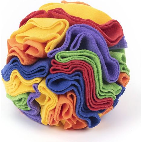 Ballon Snuffle pour Chien,20 cm de Diamètre,Balles Intelligentes pour Chiens,Jouets à Mâcher Lavables pour Chiens-iridescent (1/5)