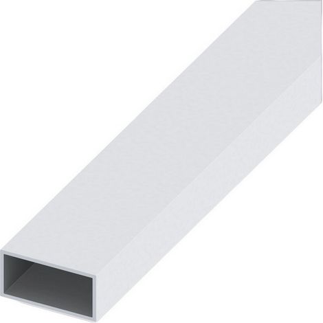Tubo rettangolare Alfer Aluminium 30 x 15 x 1 mm in alluminio argento 1 metro