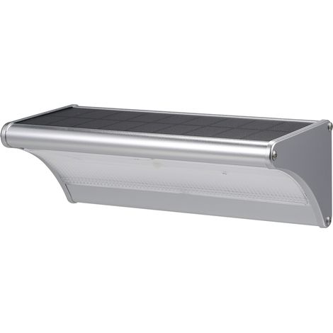 Lampe solaire murale avec détecteur de mouvement radar, étanche, boîtier en alliage d'aluminium (noir) (1/5)