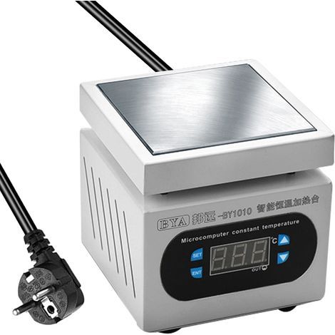 Station de chauffage électronique à plaques en aluminium pour le préchauffage de cartes de circuits imprimés, de puces BGA et d'écrans LCD de téléphones portables (0-400 °C). (1/5)