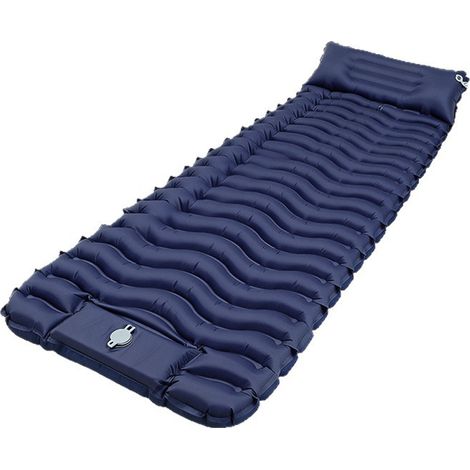 Matelas Camping Gonflable 1 Place Ultraléger Résistant à l'eau adapté au bivouac, voyage, plage et randonnée, rangement facile (1/5)