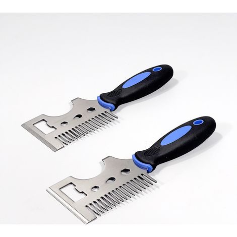 Spatule / Grattoir Multifonction en Acier Inoxydable, Outil Peintre, Ouvre-pot de Peinture, Nettoyeur de Rouleau, Dents de Peignage, Poignée Ergonomique (1/5)