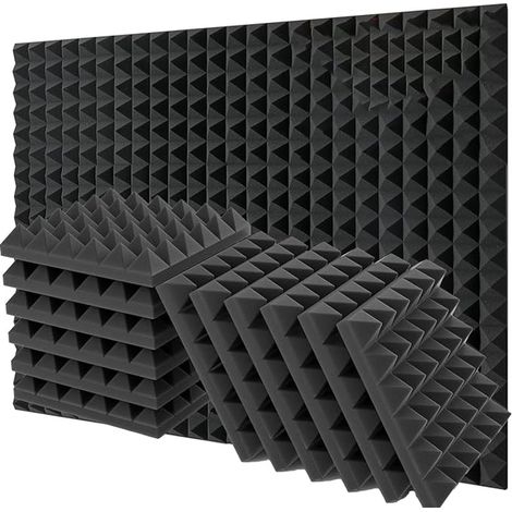 Acoustic Foam Panels, 2 x 30 x 30 cm for Walls, Noise Absorbing and Soundproofing, Perfect for Studio, Office, Playroom (1/2)